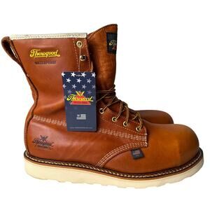 Thorogood Work Boots 804-4210 8" Shaft Men's 13D Safety Toe Leather Waterproof